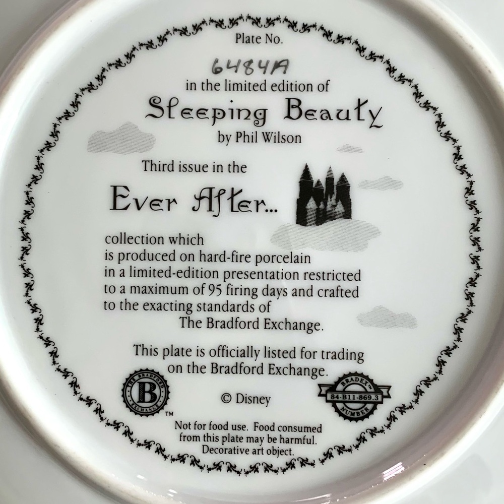 Disney Sleeping Beauty “Aurora Ever After” Bradford Exchange Display Plate - Picture 8 of 9